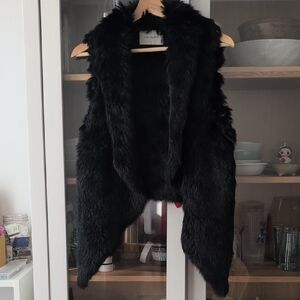 Yves Salomon Midnight Faux Fur Vest
